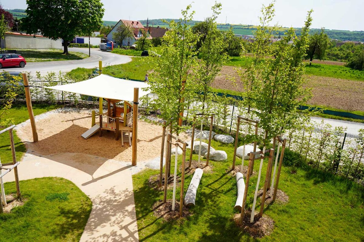 Bird's eye view of toddler play area